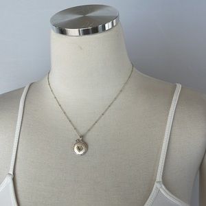 WHBM Silver Heart Necklace